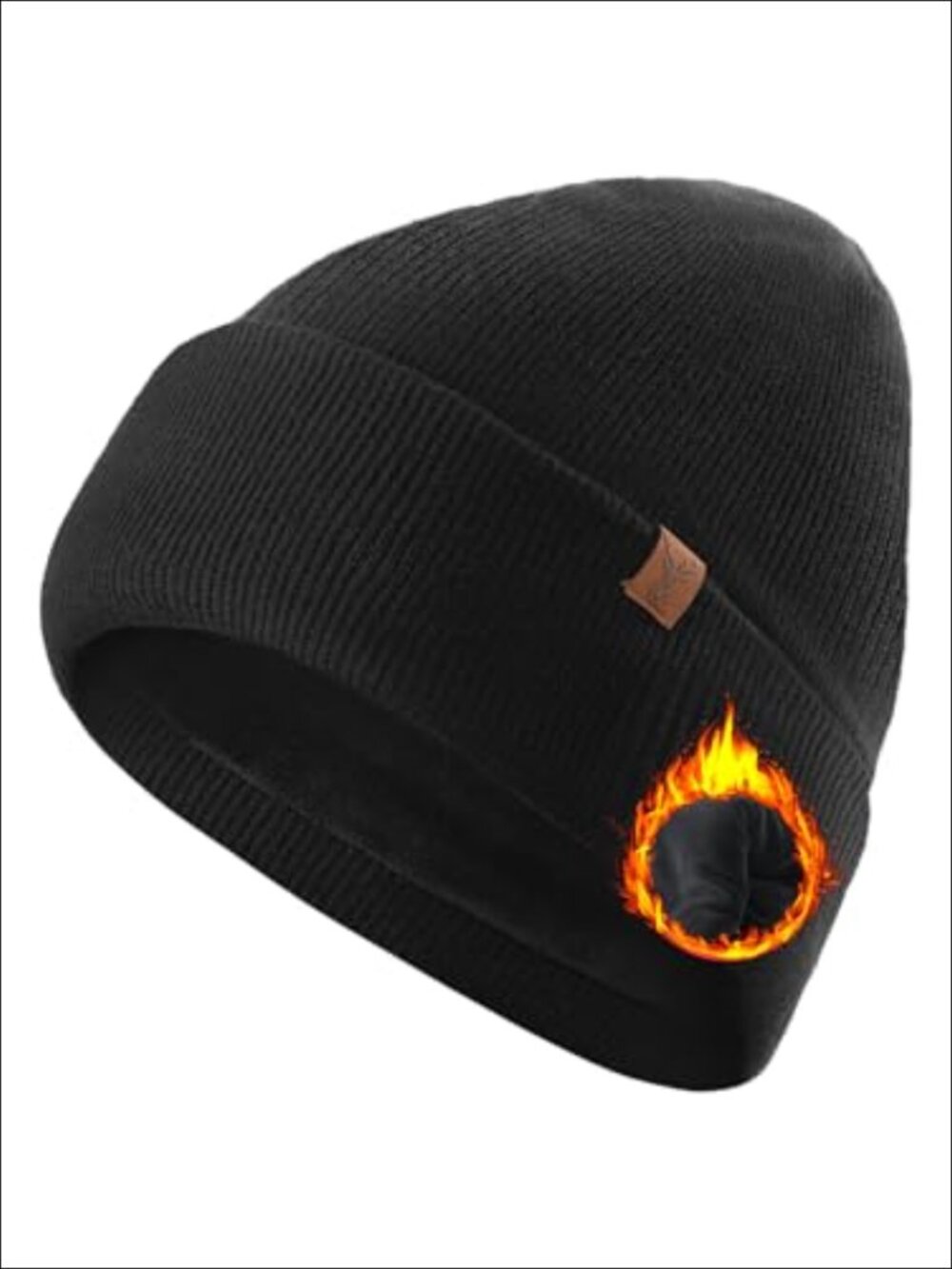 Merino Wool Beanie Cuffed Knit Winter Hat Warm Lined Skull Cap